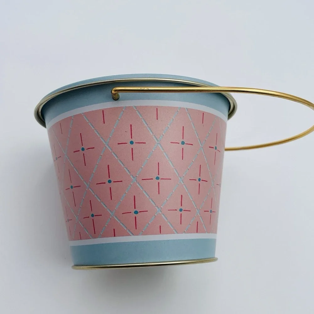 Vintage 1987‎ Giordano Art Ltd Victoria H3845 Metal Pail Tin Teddy Bear Bucket